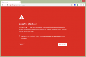 Google Safe Browsing - Deceptive Site Ahead